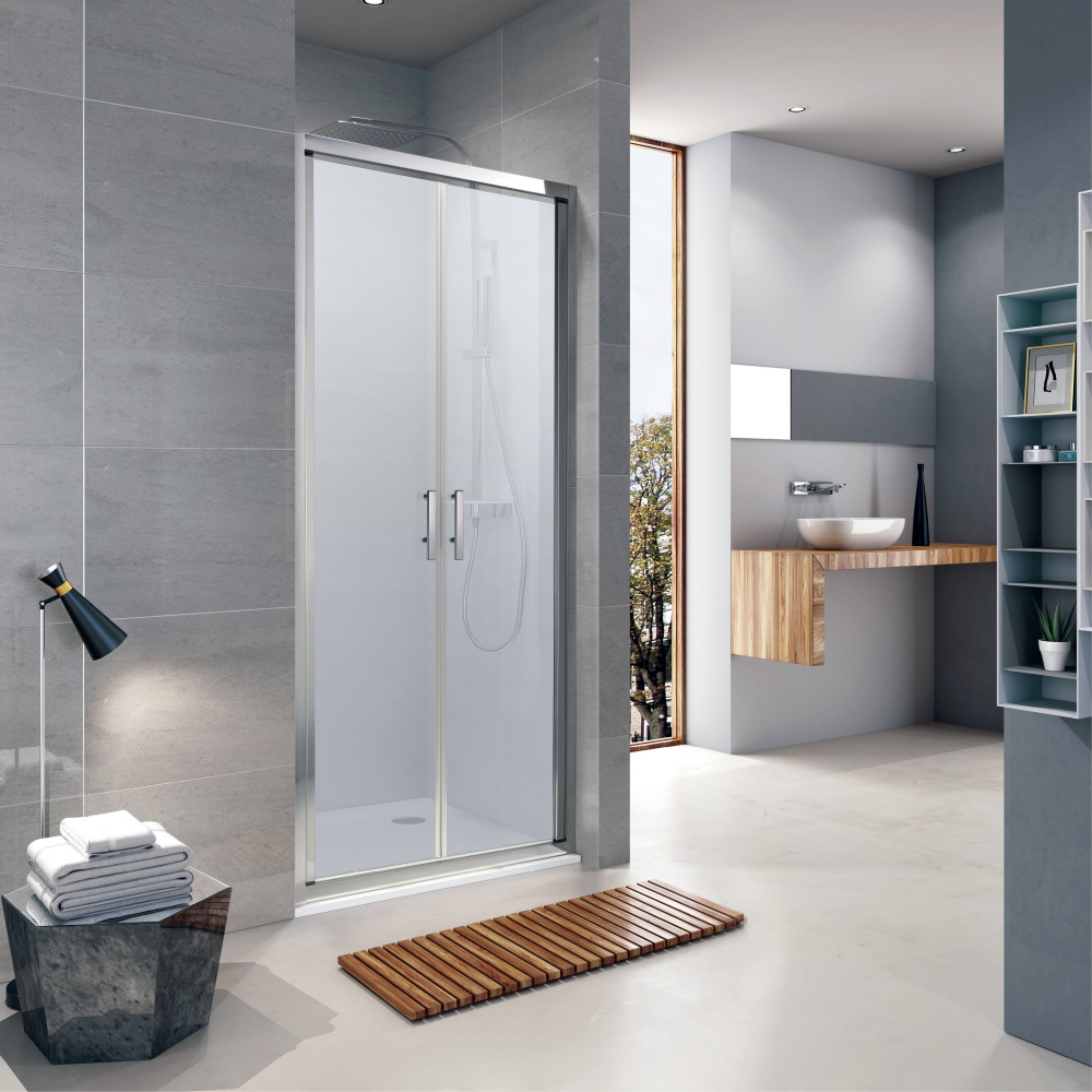 Фото Душевая дверь Koller Pool Aqua Line 90X190 chrome, grape (ND90G)