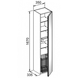Пенал Keuco Royal Reflex 34031YY0001