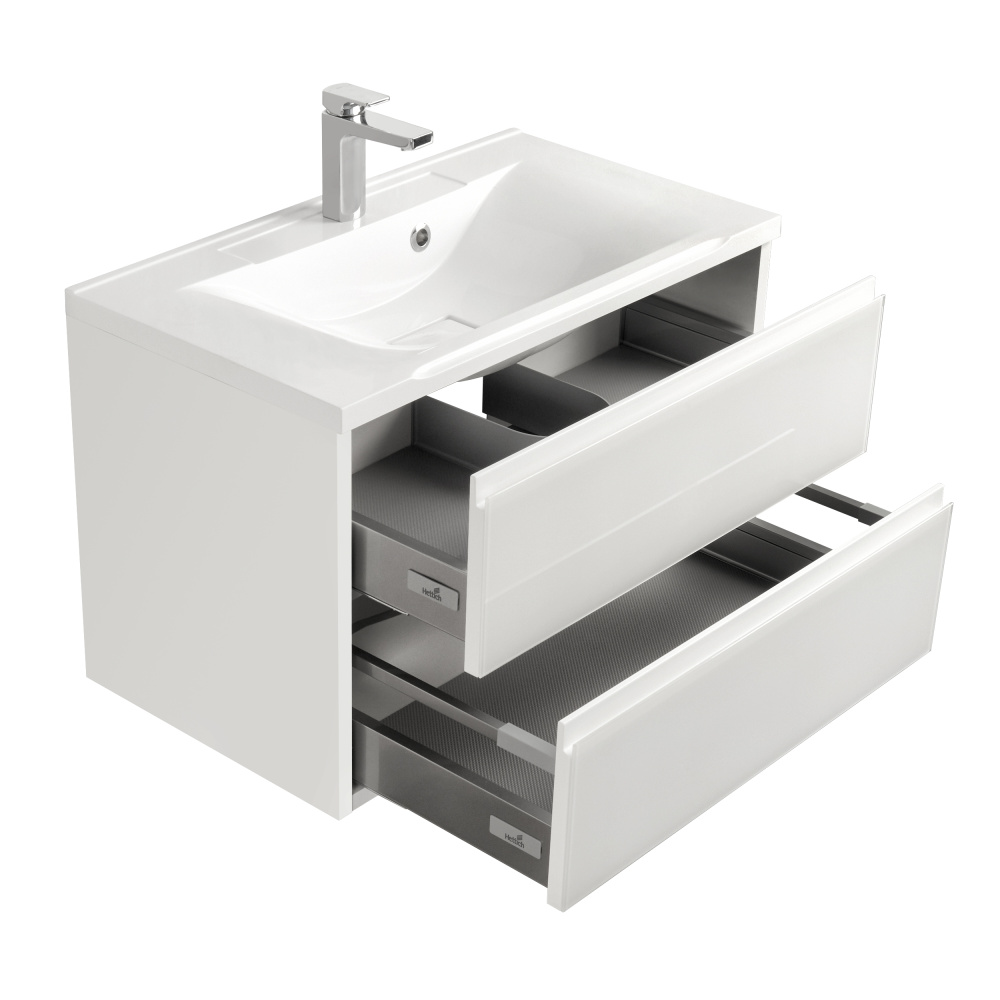 Тумба под раковину Aquaton Римини 80 белый глянец 1A226701RN010 NEW