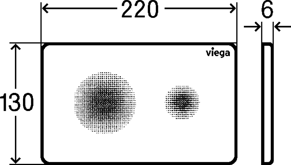 Фото Кнопка смыва Viega Prevista (774356) белый