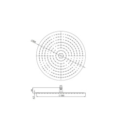Верхний душ 3D RGW Shower Panels 21148140-04 круглый