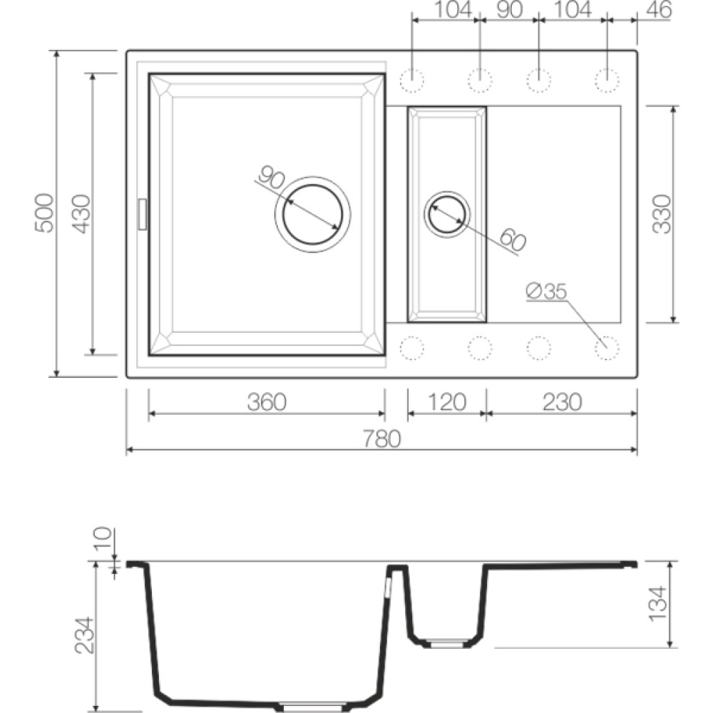 Кухонная мойка Omoikiri Sakaime 78-2-PL Tetogranit (4993199) платина
