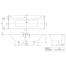 Квариловая ванна Villeroy & Boch Subway 3.0 180 x 80 см (UBQ180SBW2DV-01) белый