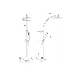 Teka Pacific Plus 772380230 Душевая система с термостатом