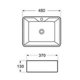 Раковина накладная Azario  (AZ-2010) Белый