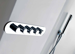 Внешняя часть термостатического смесителя Gessi Tondo Wellness (43068#031) хром