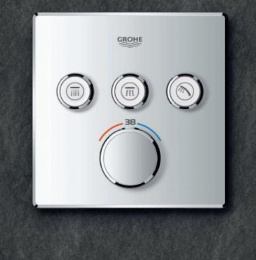 Душевой комплект Grohe Grohtherm 34706000 SmartControl , верхний душ квадратный