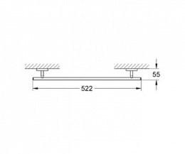 Grohe Bau Cosmopolitan 40459001 Держатель полотенца, широкий