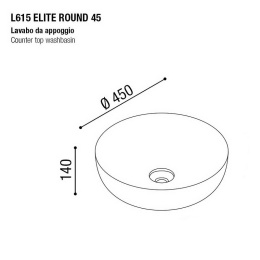 Раковина накладная 45 см AeT Elite (L615T0R0V0141) пастельно-синий матовый