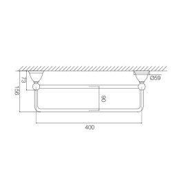FIMA Carlo Frattini Style F6041/40CR Полотенцедержатель на 40 см
