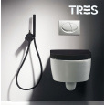 TRES Max 134123NM - Гигиенический душ в комплекте со смесителем (черный матовый)