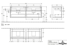Villeroy Boch Collaro C02400VJ Тумба под раковину 1600х500 мм (Nordic Oak)
