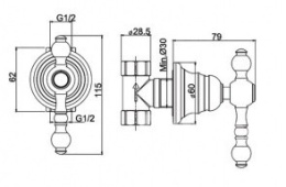 Фото Запорный вентиль F5063/1CR Epoque FIMA Carlo Frattini
