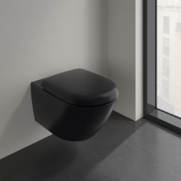 Фото Подвесной унитаз Villeroy&Boch Antao (4674T0R7) безободковый, технология TwistFlush, Pure Black