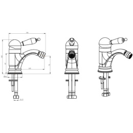 Фото Смеситель для биде Boheme Tradizionale Oro (286) золото
