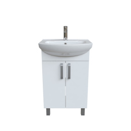 Тумба с раковиной Iddis  Optima Home белая,  55 см (OPH55WFi95K)