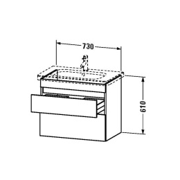 Тумба под раковину Duravit Durastyle DS648102222, белый