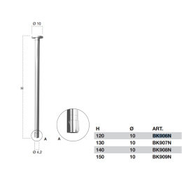 Antonio Lupi Bikappa BK906N Cromo Lucido Излив для раковины, потолочный, с регулированием, излив: 12