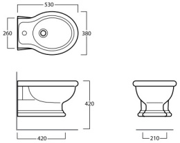 Фото Биде подвесное SIMAS LANTE LA19bi*1 с одним отверстием
