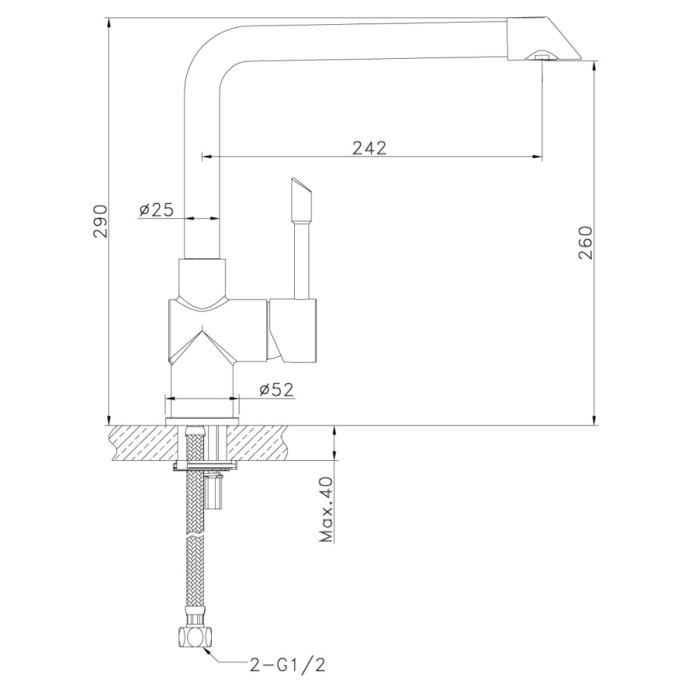 Смеситель для кухонной мойки Lemark Expert (LM5074S)
