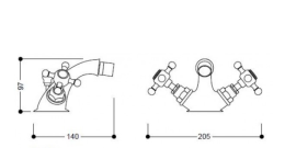 Kerasan Retro 739090 Смеситель для биде