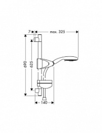 Душевой гарнитур Hansgrohe Raindance (27883000) хром