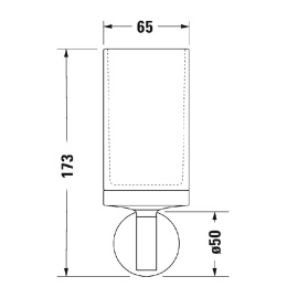Стакан для зубных щеток Duravit Starck T 0099311000, хром