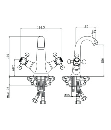 Смеситель для раковины Olive'S GIRONA (01100GR) хром