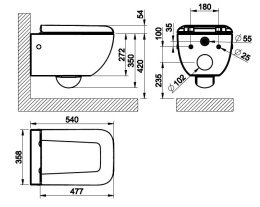 Унитаз подвесной Gessi Goccia (39113#518) белый