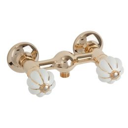 Фото Migliore Olivia 19030 Смеситель для душа внешний, бел. с золот.декором/золото