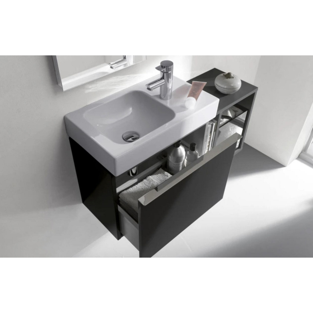 Шкафчик Geberit iCon 840139000, 37 см, с многофункциональным ящиком, цвет платиновый