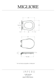 Фото Migliore Impero 24207 Крышка/сиденье унитазa, Laccato Bianco/хром (NEW)