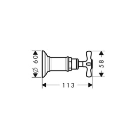 Фото Axor Montreux 16872990 Запорный вентиль, СМ, ½’ / ¾’ (рычажные рук.), цвет: полированное золото