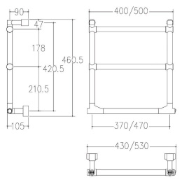 Электрический полотенцесушитель Margaroli 370-512/3 BOX 5123703CRNB цвет хром