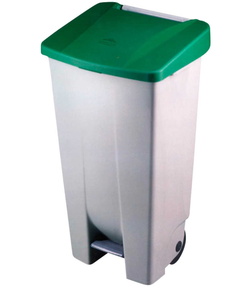 Фото Nofer 14020.W Контейнер для мусора с педалью. Передвижной с ручкой и колесами.