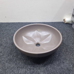 Фото AZZURRA FLEUR LALA045160F0TO*0 Раковина накладная круглая диаметр 45хh16см, без отв., цвет Tortora