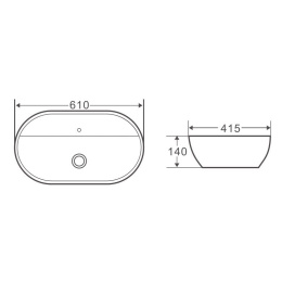 Раковина 61 см BelBagno (BB1346) прямоугольная