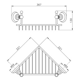 Мыльница угловая Nicolazzi Classica 1495CR