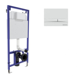 Фото Инсталляция для унитаза Berges Novum 040254 кнопка F4 Soft Touch, белая