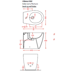 Биде напольное ArtCeram Step (STB002 01 00) белый