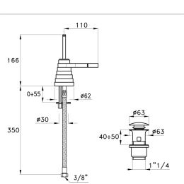 Stella Titian Смеситель для биде на 1 отверстие 3602MC, цвет: хром