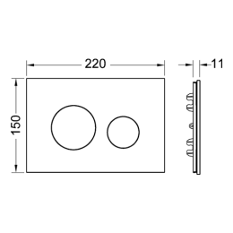 Кнопка смыва Tece Loop Modular 9240675 полированный сланец