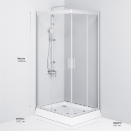 Душевое ограждение 100х80 Am.Pm Gem (W90G-404-100280-MT) прозрачный