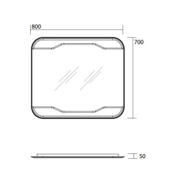 Фото Зеркало Kerasan Waldorf 740701 80 с выключателем