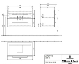 Фото Villeroy Boch Avento A89100VJ Тумба под раковину 780х452 мм (Nordic Oak)