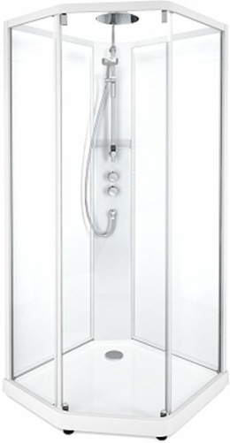 Душевая кабина IDO Showerama 10-5 Comfort 90x90 131.401.201.301 профиль белый, стекло прозрачное