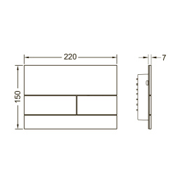 Клавиша смыва Tece TECEsquare II (9240825) черный