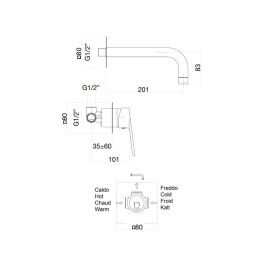 Смеситель для раковины Fiore Kevon 81NN7227, черный