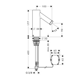 Axor Starck 10101000 Бесконтактный смеситель для раковины