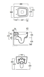 Подвесной унитаз Simas Degrade DE28bi с креплением F85